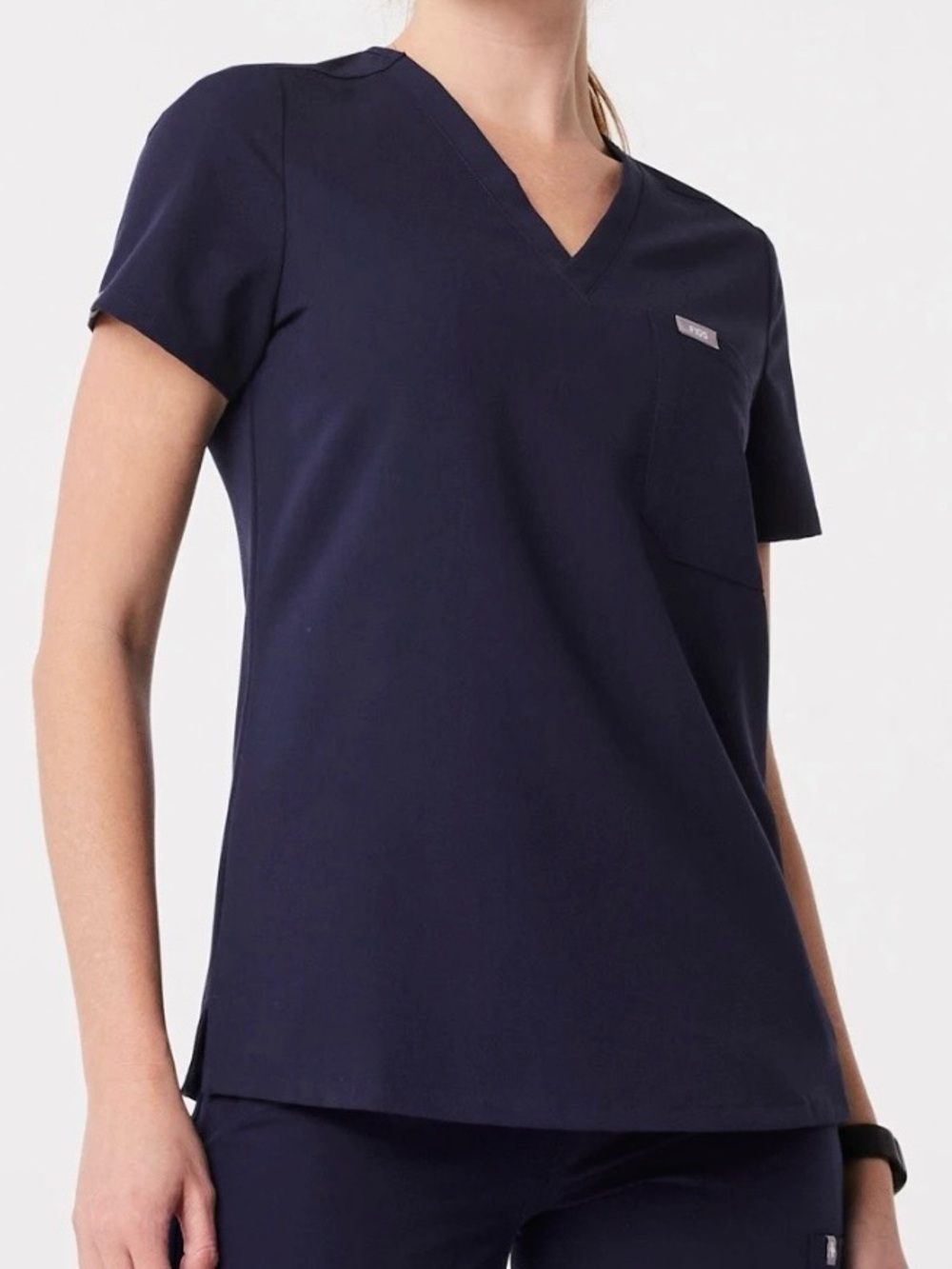 FIGS Catarina One Pocket Scrub Top Small Navy Healthcare Uniform